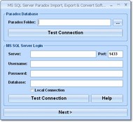 Paradox to MS SQL Server Conversion Software screenshot